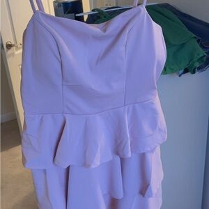 Chic Lavender Peplum Dress